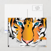 DOUANE BRIEFKAARTEN - TIGER-ORANJE (Voorkant / Achterkant)