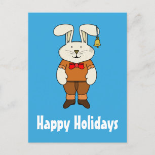 Douane Bunny met een bel in zijn oor Feestdagenkaart