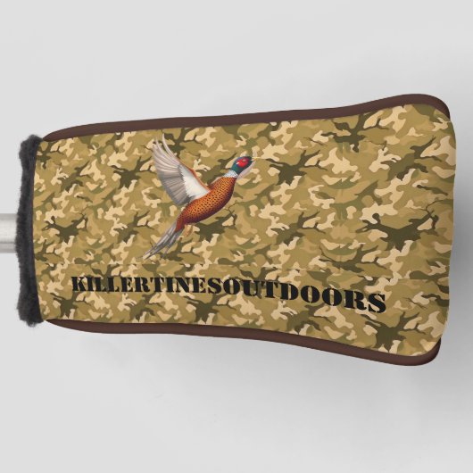 Douane camouflage putterhoes. golfheadcover (Voorkant)