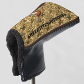 Douane camouflage putterhoes. golfheadcover (3/4 voorkant)