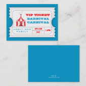 DOUANE Carnival Admission Ticket BLUE (Voorkant / Achterkant)