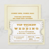 DOUANE Carnival Admission Ticket for Wedding Kaart (Voorkant / Achterkant)