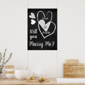 Douane Chalk Hearts: "Weg je met me?" Poster (Keuken)