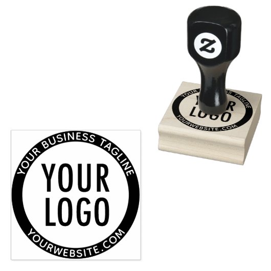 Douane Cirkel Rubber Stamp Business Company Logo Rubberstempel (Gestempeld)