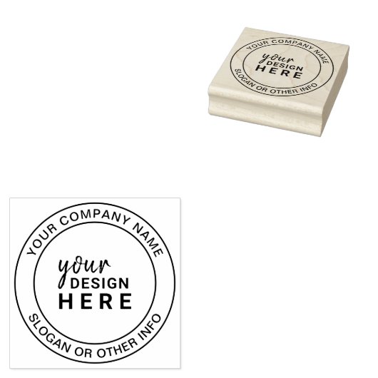 Douane Cirkel Rubber Stamp Business Company Logo Rubberstempel (Gestempeld)