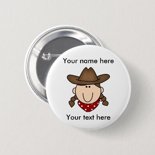 DOUANE COWGIRL BROWN Button (Voorkant /achterkant)
