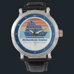 Douane-cruiseschepen oceaandrijver horloge<br><div class="desc">Koel een aangepast cruiseschip voor je gezinshereniging of een lentestuin naar Bermuda,  de Bahama's of de Caraïben. Pas deze schattige kluis aan voor een zeevaartbediende of bootkapitein.</div>