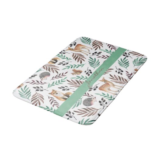 Douane Cute Animals Kind Badmat (Gekanteld)