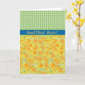 Douane Daffodils, controleer Gingham goed Kaart kr (Gele Bloem)