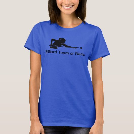 Douane Dames Biljart Poolcompetitie Team T-shirts (Voorkant)