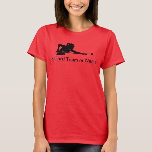 Douane Dames Biljart Poolcompetitie Team T-shirts (Voorkant)