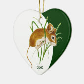 Douane Dated Cute Little Mouse Animal Keramisch Ornament (Links)