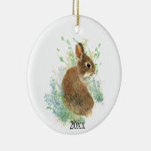 Douane-datum van de douanedatum van het konijnenpa keramisch ornament (Rechts)