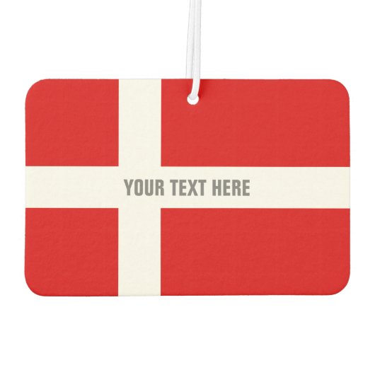 Douane Deense vlag auto luchtverfrisser (Achterkant)