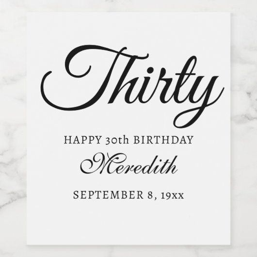 Douane Dertig - 30ste Verjaardag Wijn Etiket (Enkel label)