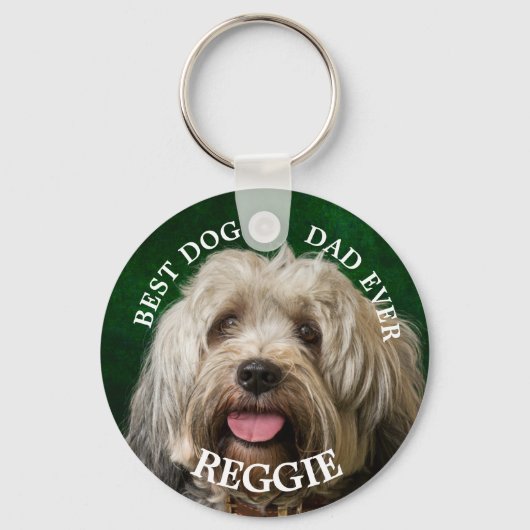 Douane Dog Pap Tibetan Terrier Sleutelhanger (Voorkant)