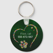 Douane Dog Pap Tibetan Terrier Sleutelhanger (Achterkant)