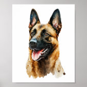 Douane Dog Portrait, Pet Portret Royal Poster (Voorkant)