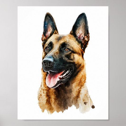 Douane Dog Portrait, Pet Portret Royal Poster (Voorkant)