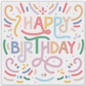 DOUANE DOUANE VINYL-STICKER: GELUKKIG BIRTHDAAG STICKER (Voorkant)