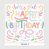 DOUANE DOUANE VINYL-STICKER: GELUKKIG BIRTHDAAG STICKER (Vel)