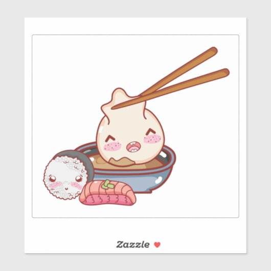 DOUANE DOUANE VINYL STICKER: KAWAII CUTE SUSHI FOO STICKER (Vel)