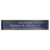 Douane Dunne Blauwe Lijn Politieambtenaar Naambordje (Voorkant)