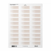 Douane Eenvoudig Elegant Neutraal Ivoor Beige Mono Etiket (Full Sheet)