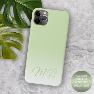 Douane Eenvoudige Elegante Lichte Lime Groene Mono Case-Mate iPhone Case