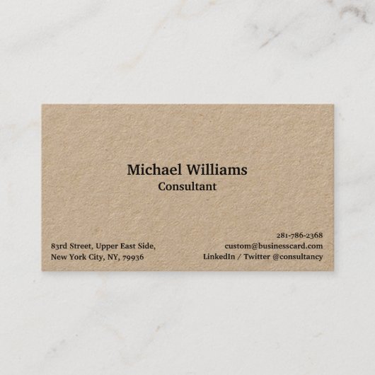 Douane Eenvoudige Professionele Moderne Minimalist Visitekaartje (Voorkant)