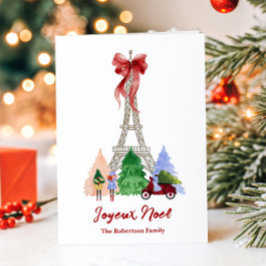 Douane Eiffeltoren Kerstvakantie Foto op Maat Feestdagen Kaart