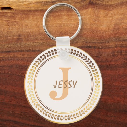 DOUANE ELEGANT GOLD MONOGRAM SLEUTELHANGER (Voorkant)