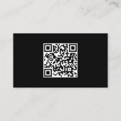 Douane Elegante Moderne Eenvoudige Sjabloon QR Cod Visitekaartje (Achterkant)