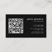 Douane Elegante Moderne Eenvoudige Sjabloon QR Cod Visitekaartje (Voorkant)