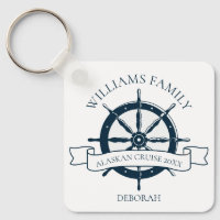 Douane Familie Cruise Ship Nautical Wheel Monogram
