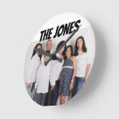 DOUANE FAMILIE FOTO WALL CLOCK - VOEG FOTO TOE RONDE KLOK (Hoek)