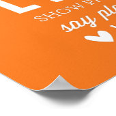 DOUANE FAMILIE REGELS moderne typografie vet oranj Poster (Hoek)