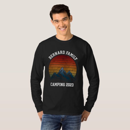 DOUANE FAMILIE REUNION CAMPING SUNSET MOUNTAIN TRI T-SHIRT (Voorkant volledig)