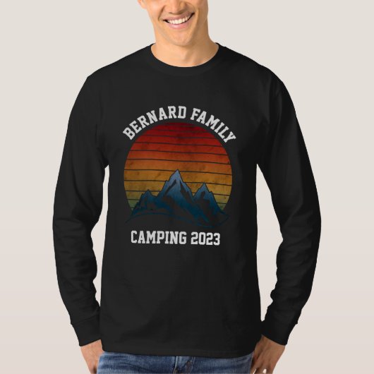 DOUANE FAMILIE REUNION CAMPING SUNSET MOUNTAIN TRI T-SHIRT (Voorkant)