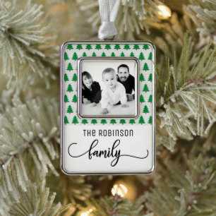 DOUANE FAMILIEPHOTO VERZILVERD OMLIJST ORNAMENT