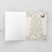 Douane Flowers en Swirls Memorial Keepsakes Poem Kaart (Binnen)