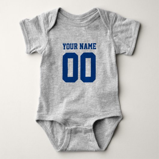 Douane-football sporttruc nummer baby-kostuum romper (Voorkant)