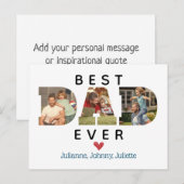 DOUANE Foto Best DAD Ever Vaderdag Cadeau Briefkaart (Voorkant / Achterkant)