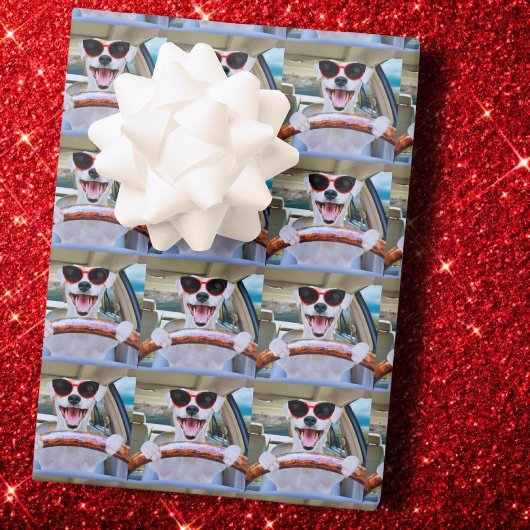 Douane foto cadeau verpakking, hond eigen afbeeldi cadeaupapier