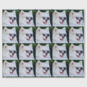 Douane foto-cadeaupapier, aangepaste hondenafbeeld cadeaupapier (Vlak)