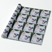 Douane foto-cadeaupapier, aangepaste hondenafbeeld cadeaupapier (Uitgerold)