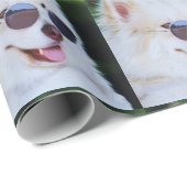 Douane foto-cadeaupapier, aangepaste hondenafbeeld cadeaupapier (Rol Hoek)