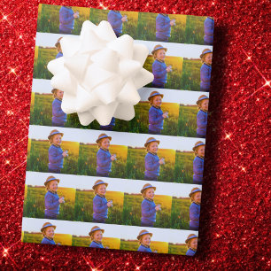 Douane foto-cadeaupapier, Familie aangepaste foto Cadeaupapier