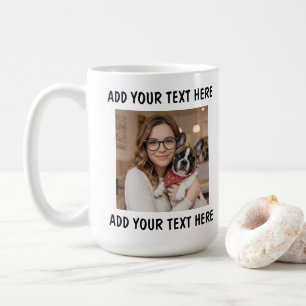 Douane Foto en Tekst Of Naam Koffie Koffiemok