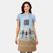 Douane foto- en tekstschort met uw QR-code Schort (Gedragen)